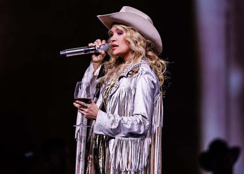 Carrie Underwood on her “Denim and Rhinestones” tour.