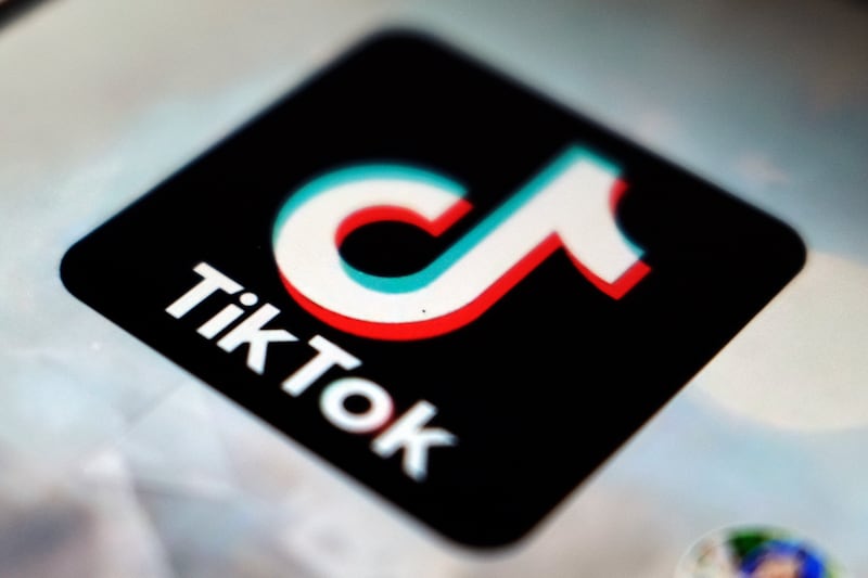 A view of the TikTok app logo in Tokyo.