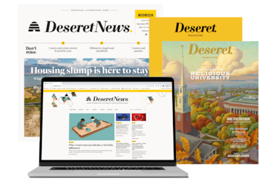 Deseret News newspaper, website and magazine covers